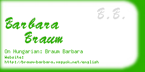 barbara braum business card